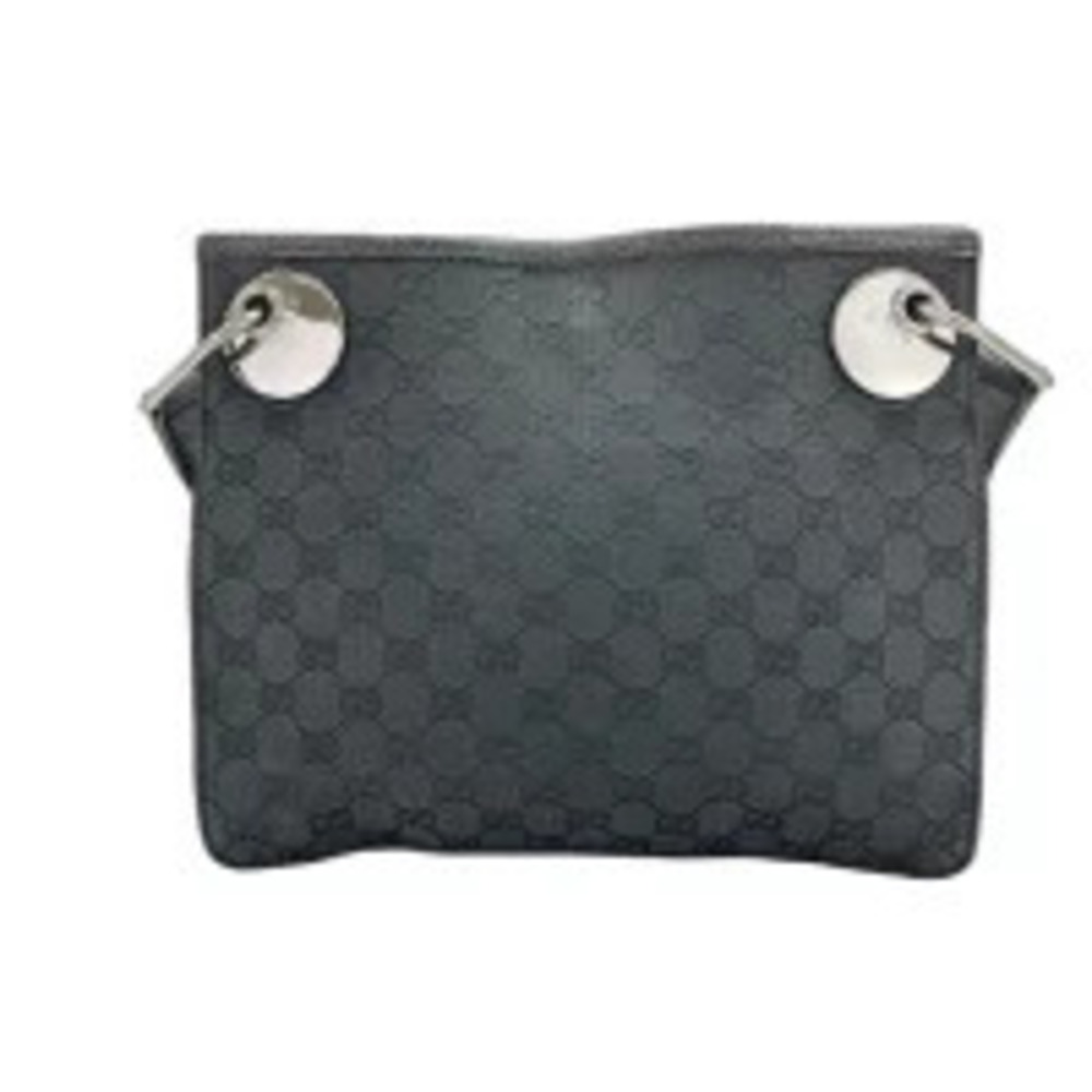 Gucci GG Canvas Leather Tote Bag Black